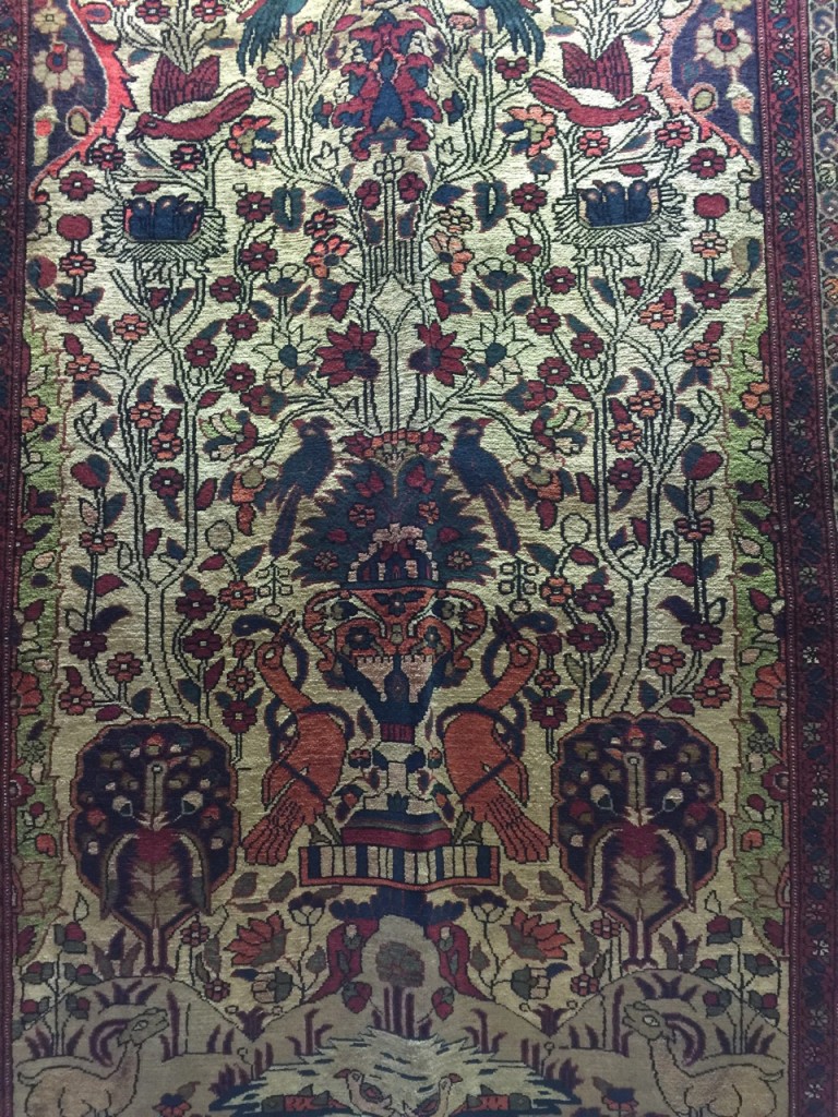 Persian silk & wool rug