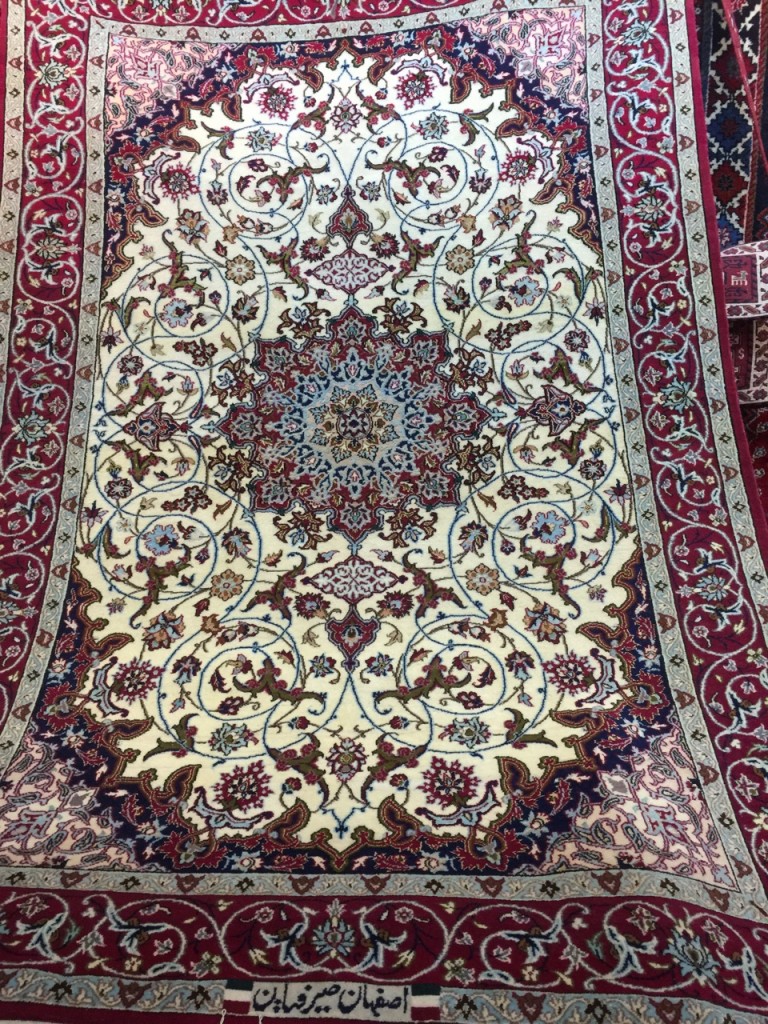 Esfahan silk and wool rug 160 cm. X 107 cm.