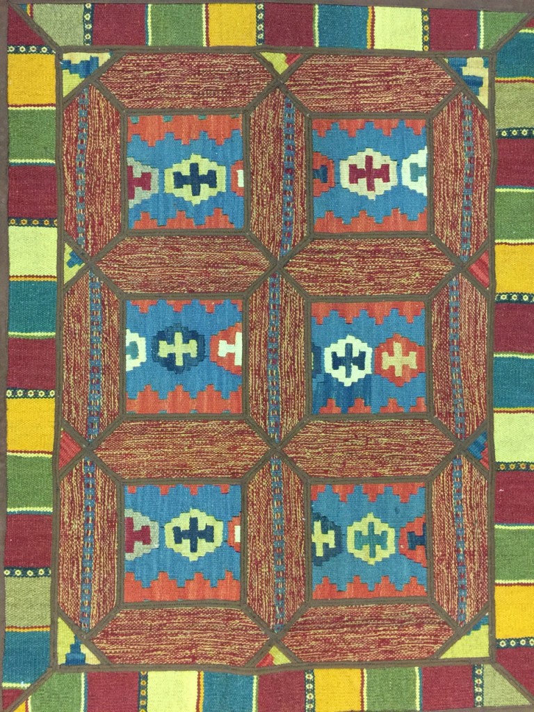 patchwork wool Kilim rug