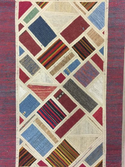 patchwork kilim 96 cm. X 60 cm wool