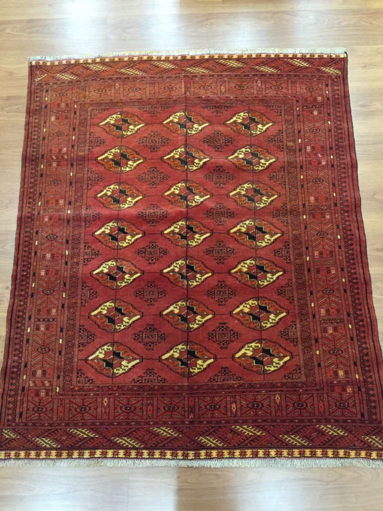 Persian silk & wool bokhara rug