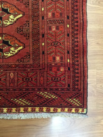 Persian silk & wool bokhara rug - Image 5