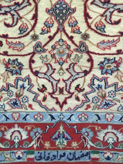 Persian Esfahan silk wool rug - Image 5