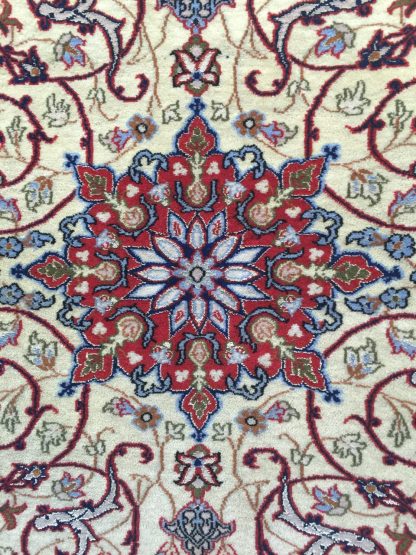 Persian Esfahan silk wool rug - Image 4