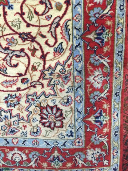 Persian Esfahan silk wool rug - Image 7