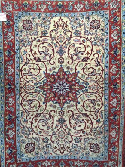 Persian Esfahan silk wool rug