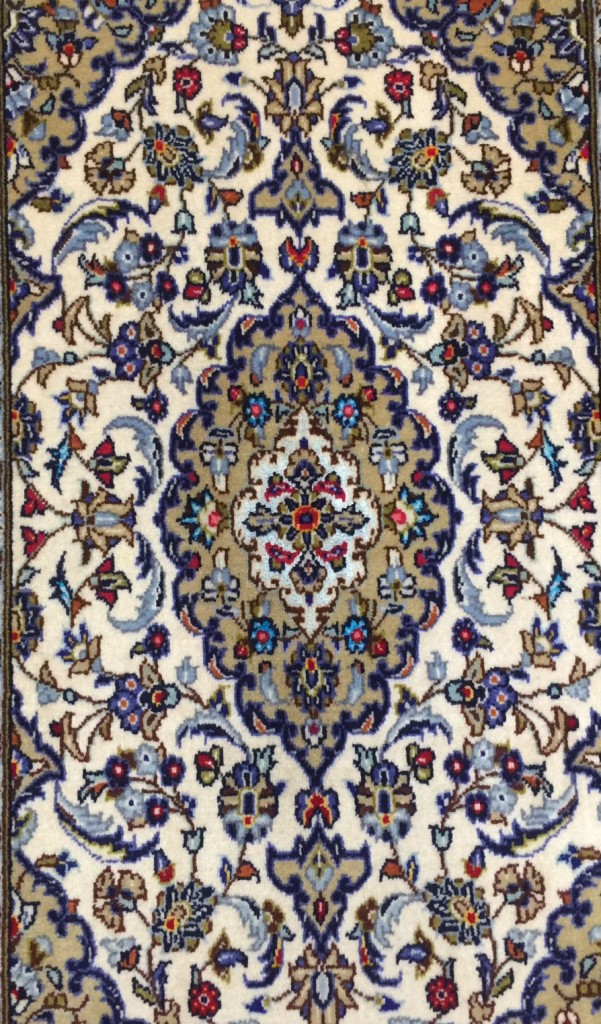 Persian Kashan 122 cm X 67 cm silk wool rug - Image 5