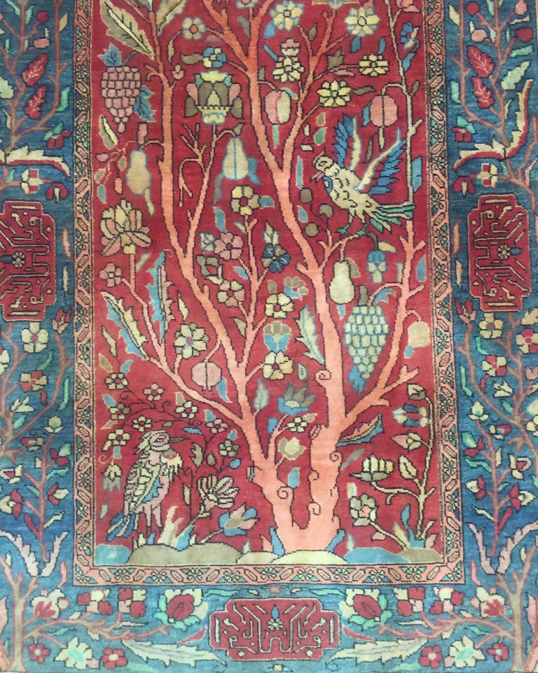 Persian tree of life silk and wool - Image 6