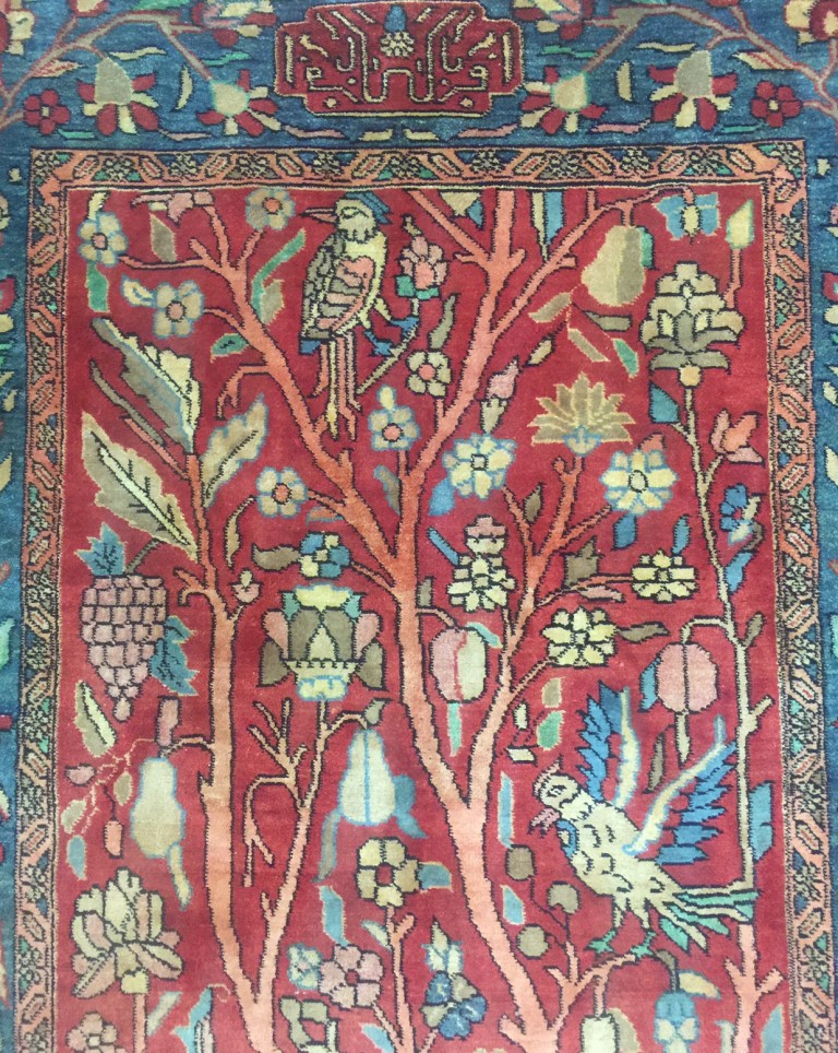 Persian tree of life silk and wool - Image 5