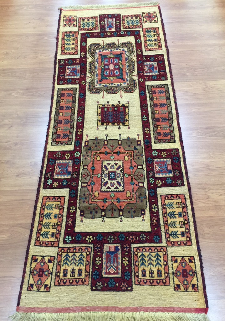 Persian Sirjan silk & wool runner