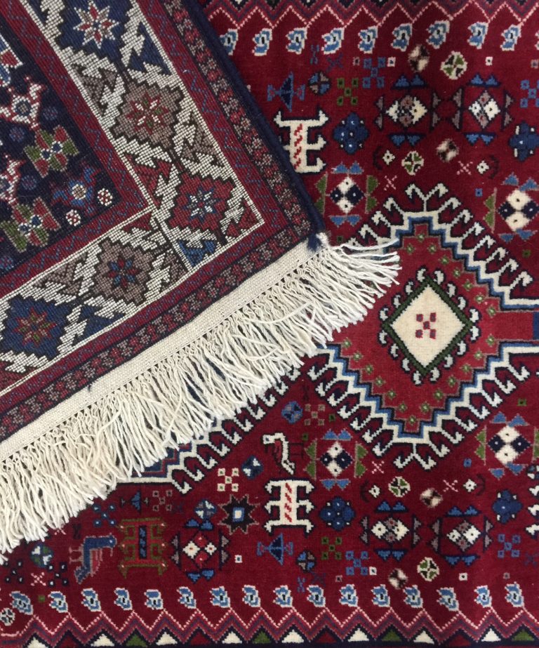 Yalameh wool tribal Shiraz rug size: 167 cm. X 105 cm. - Image 5