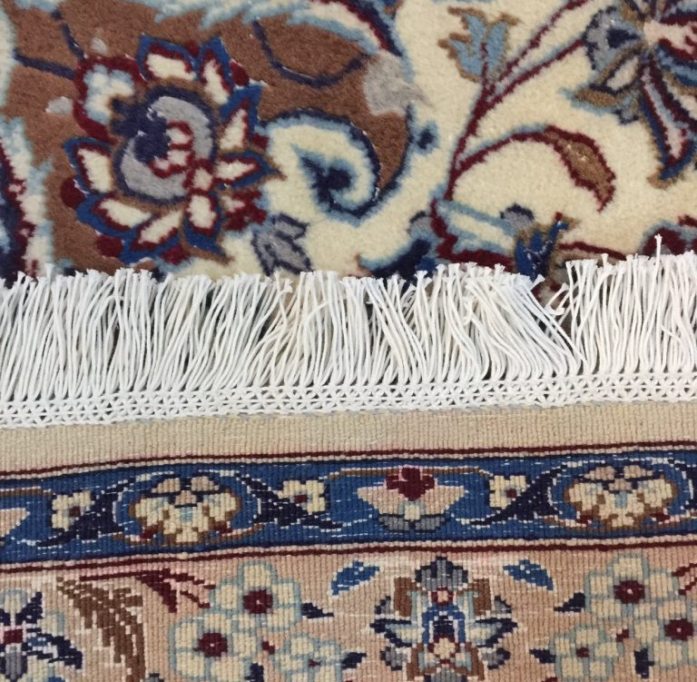 Persian Naieen silk and wool rug - Image 8