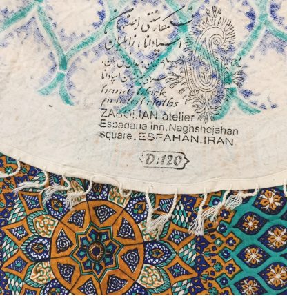 1.2 m D. Isfahan Ghalamkari Round hand printed tablecloth - Image 3