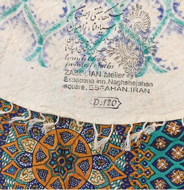 1.2 m D. Isfahan Ghalamkari Round hand printed tablecloth - Image 3