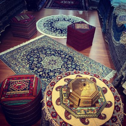 Naieen 1.5 m. D. silk & wool very fine round rug - Image 4