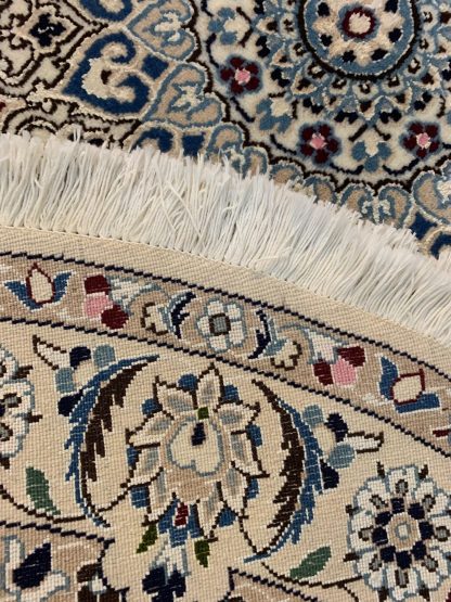 Naieen 1.5 m. D. silk & wool very fine round rug - Image 3