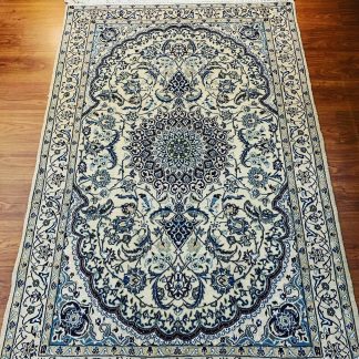 Naieen wool & silk fine rug