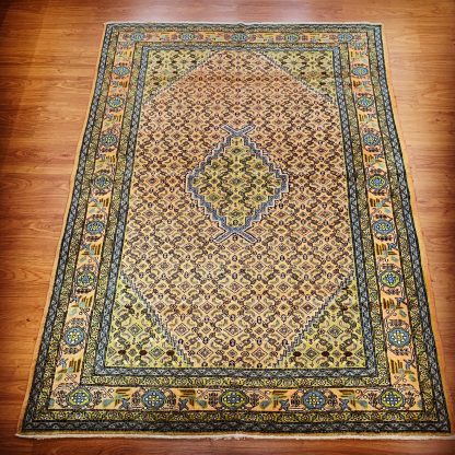 Tabriz fine wool and silk rug