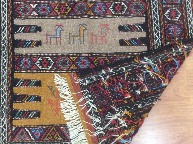 Kordi Qouchan 176 cm. X 104 cm.  wool embroidered Kilim - Image 4