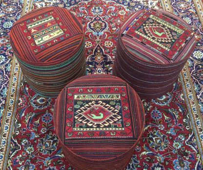 round kilim ottoman - Image 3