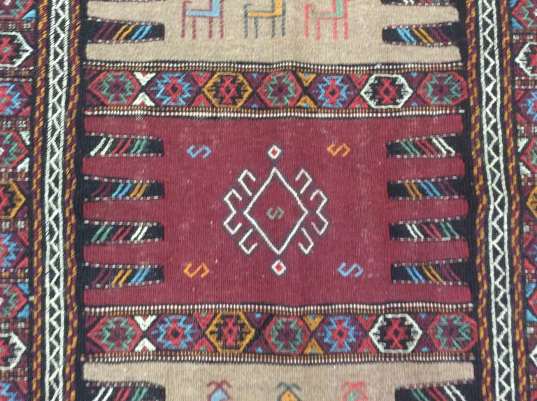 Kordi Qouchan 176 cm. X 104 cm.  wool embroidered Kilim - Image 8