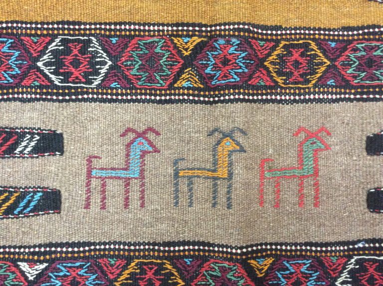 Kordi Qouchan 176 cm. X 104 cm.  wool embroidered Kilim - Image 6