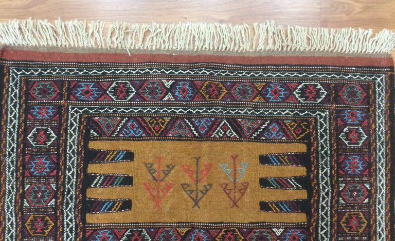 Kordi Qouchan 176 cm. X 104 cm.  wool embroidered Kilim - Image 5