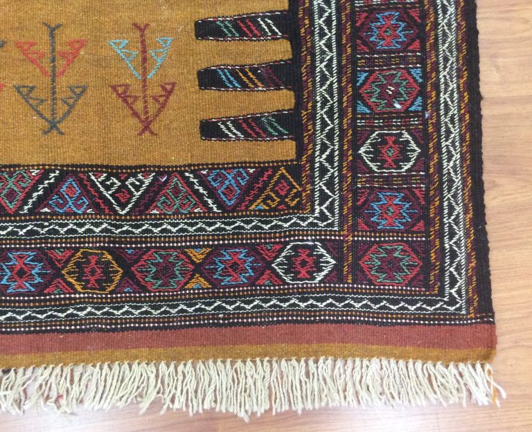 Kordi Qouchan 176 cm. X 104 cm.  wool embroidered Kilim - Image 2