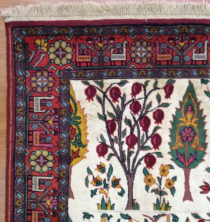 Premium Quality Persian silk and wool tree of life 200 cm. X 138 cm. - Image 5