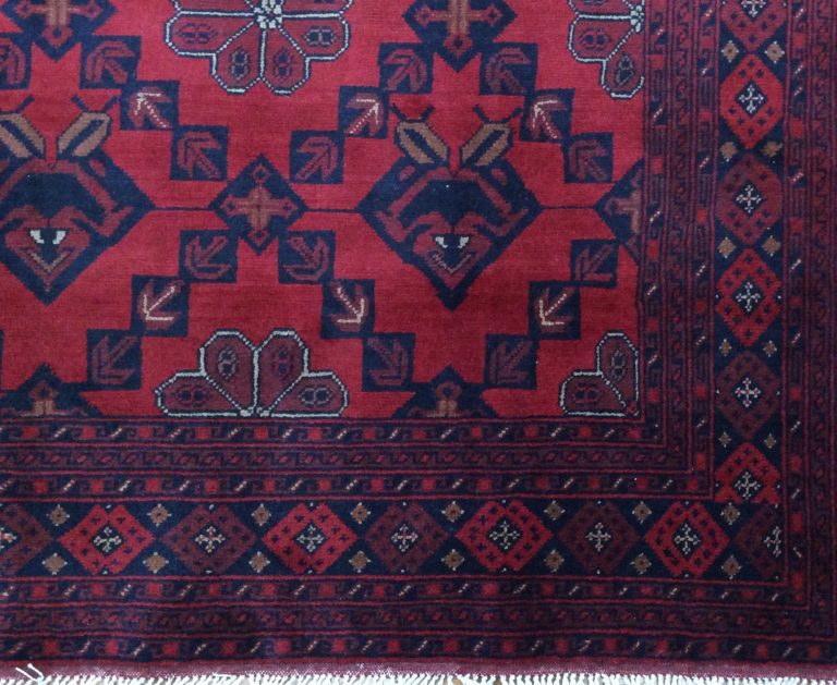 Tribal 1.95  m. X 1.5. m. fine wool red carpet - Image 2