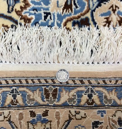 Naieen 1.75 m. X 1.17m. cream silk & wool - Image 5