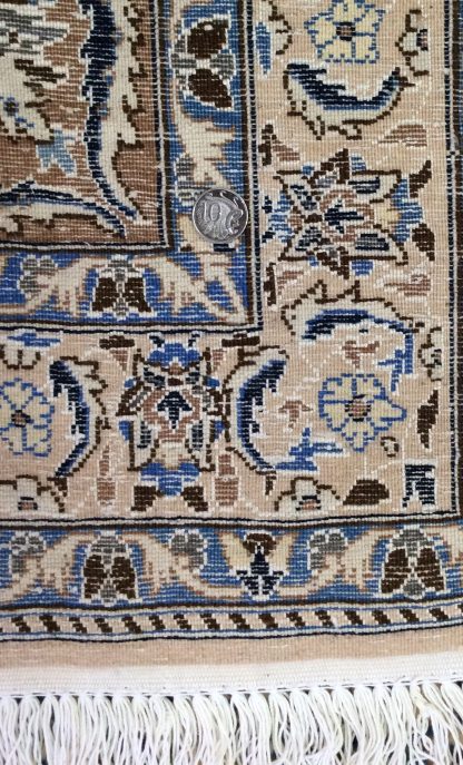 Naieen 1.75 m. X 1.17m. cream silk & wool - Image 4