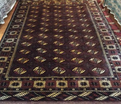 Premium quality Persian Princess Bokhara 3.3 m.  X 2.15 large Chocolate brown fine wool rug
