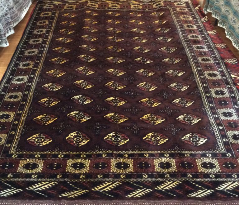 Premium quality Persian Princess Bokhara 3.3 m.  X 2.15 large Chocolate brown fine wool rug