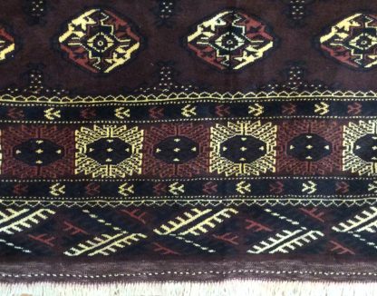 Premium quality Persian Princess Bokhara 3.3 m.  X 2.15 large Chocolate brown fine wool rug - Image 3