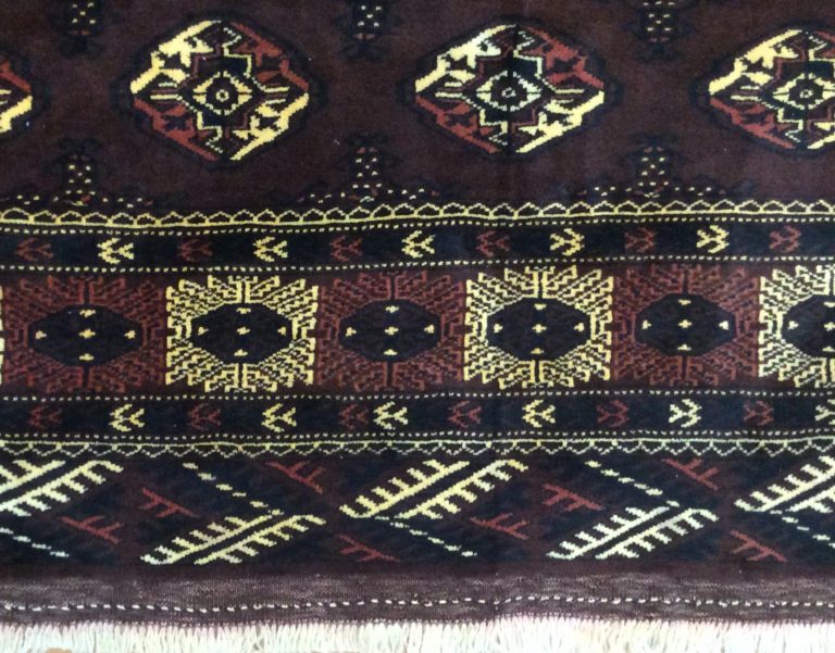 Premium quality Persian Princess Bokhara 3.3 m.  X 2.15 large Chocolate brown fine wool rug - Image 3