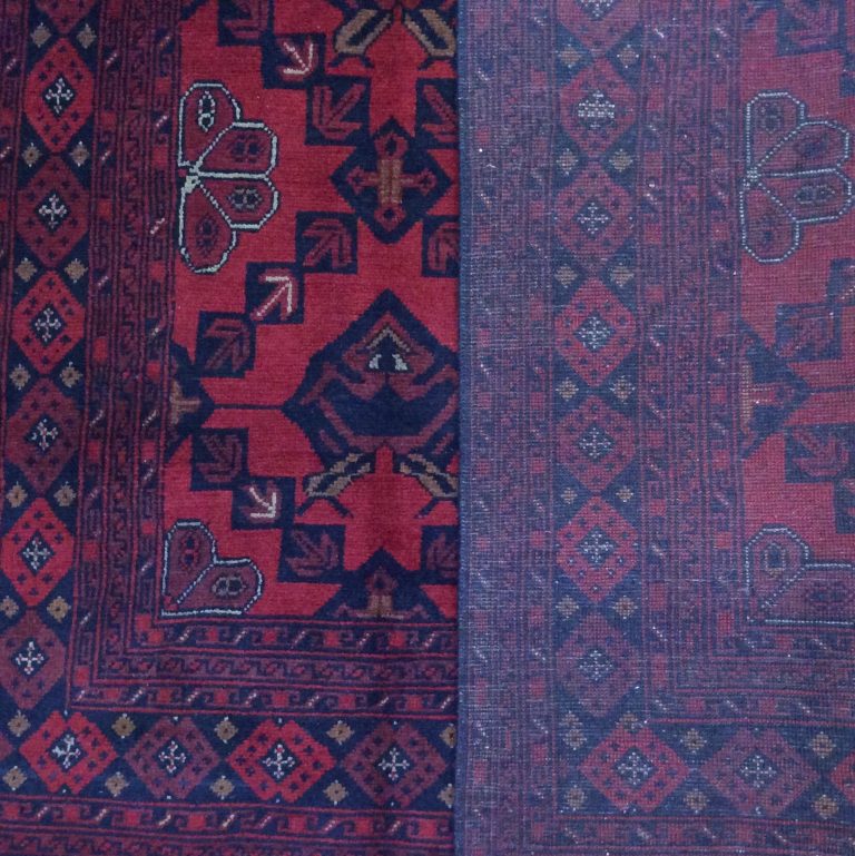 Tribal 1.95  m. X 1.5. m. fine wool red carpet - Image 3