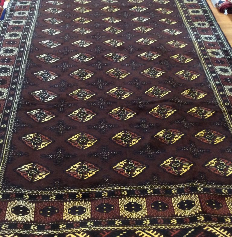 Premium quality Persian Princess Bokhara 3.3 m.  X 2.15 large Chocolate brown fine wool rug - Image 7