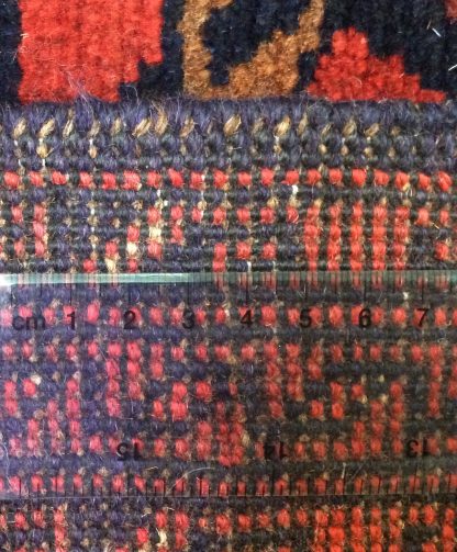 Tribal 1.95  m. X 1.5. m. fine wool red carpet - Image 4