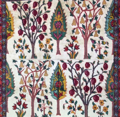 Premium Quality Persian silk and wool tree of life 200 cm. X 138 cm. - Image 9