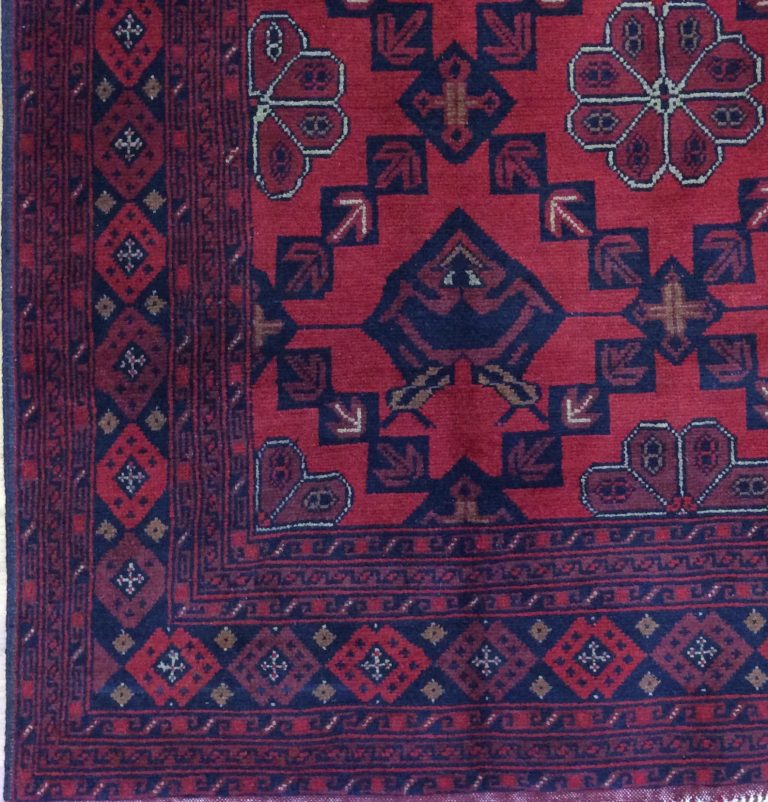 Tribal 1.95  m. X 1.5. m. fine wool red carpet - Image 10