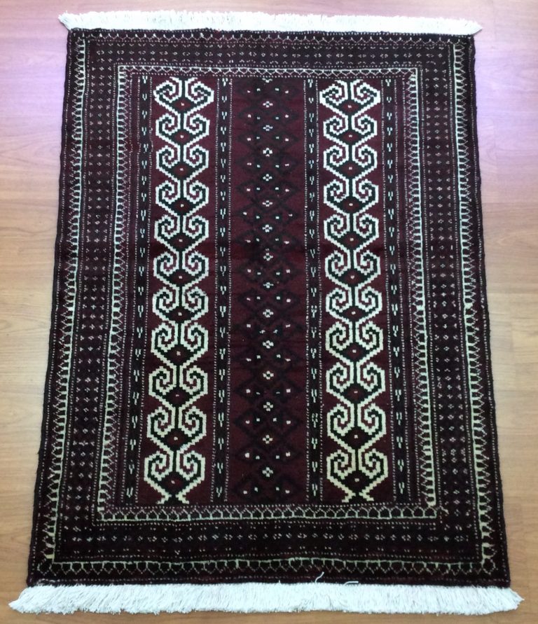 Baloochi 113 cm X 85cm. Small tribal wool rug