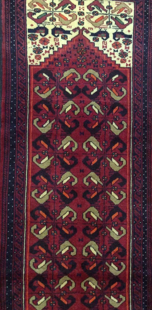 Persian hand-knotted tribal Baloochi 230 cm. X 65 cm. tribal wool runner - Image 6