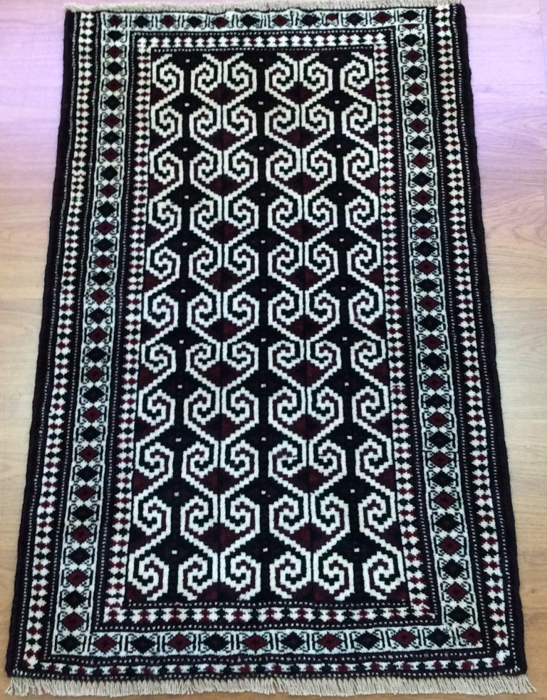 Baloochi 108 cm X 73cm. tribal small wool rug