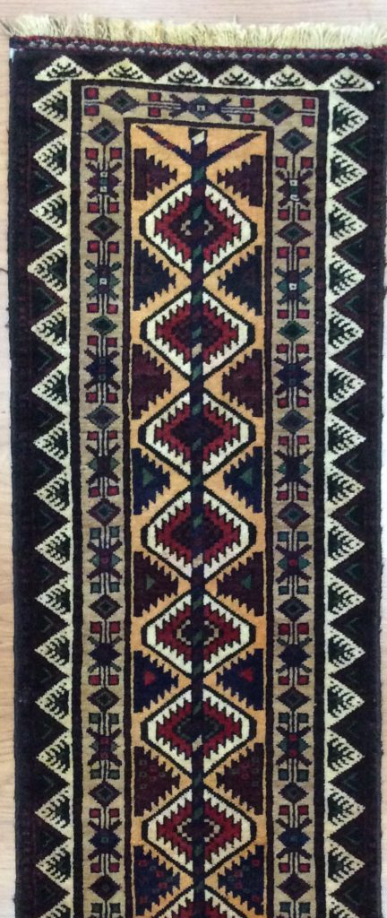 Baloochi 241 cm. X 44 cm. tribal wool runner - Image 13