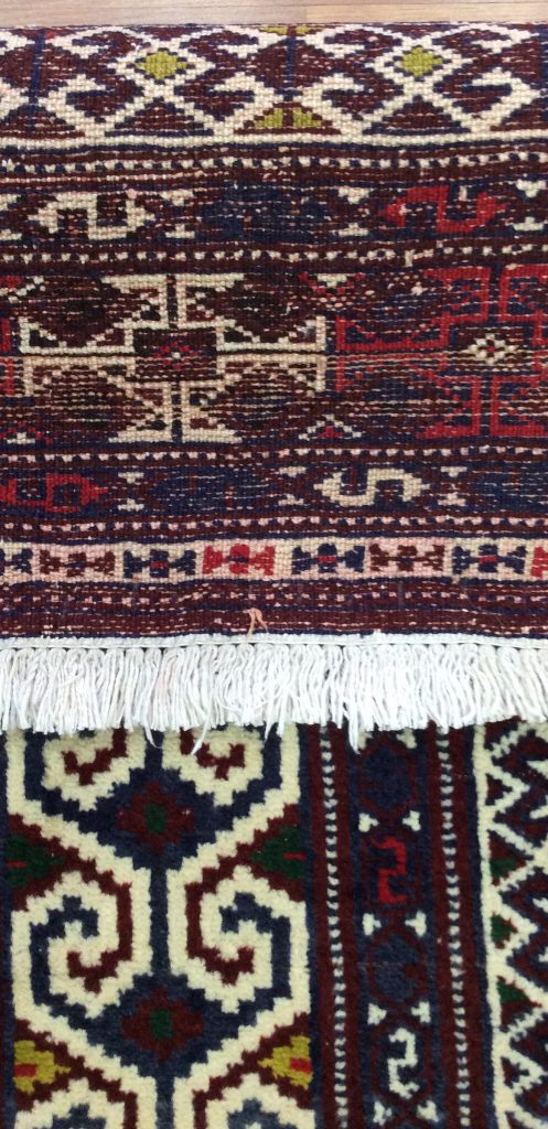 Baloochi 124 cm X 95 cm. tribal small wool rug - Image 3