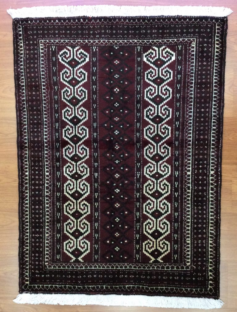 Baloochi 113 cm X 85cm. Small tribal wool rug - Image 6