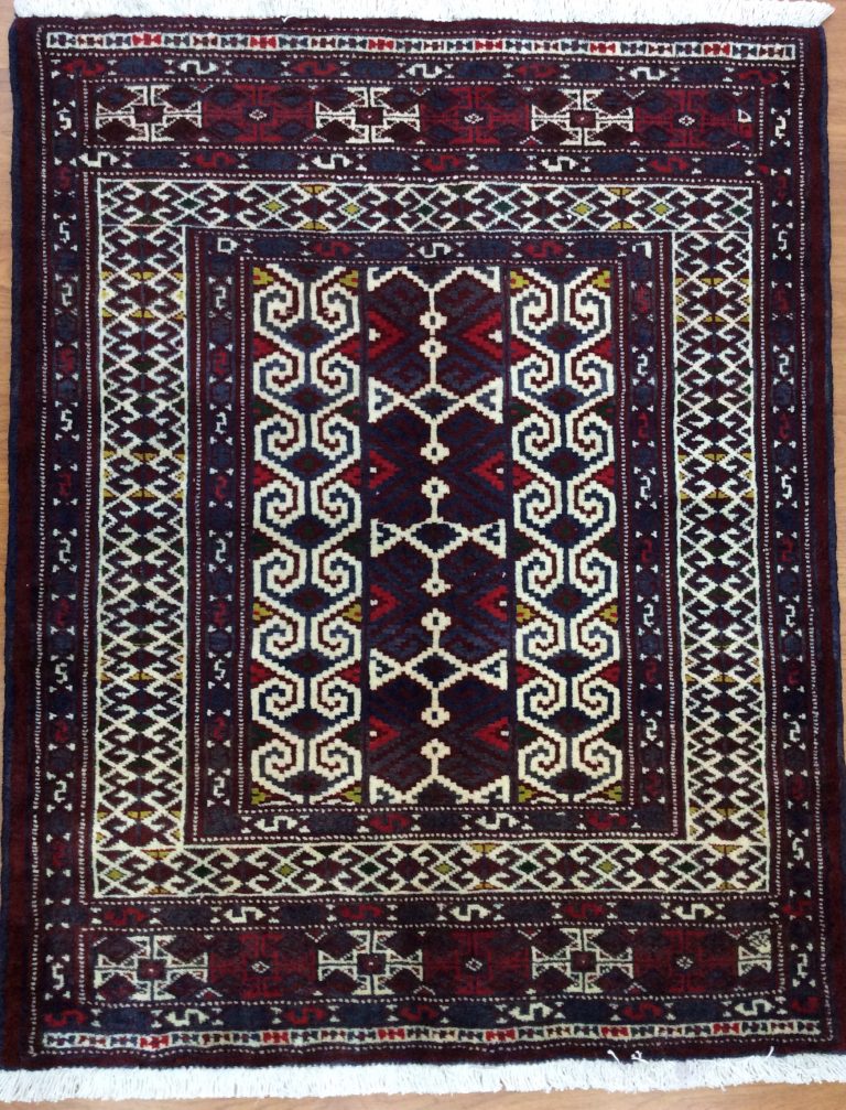 Baloochi 124 cm X 95 cm. tribal small wool rug - Image 9