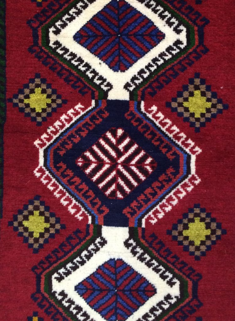 Yalameh 87 cm. X 62 cm. Shiraz small wool rug - Image 3