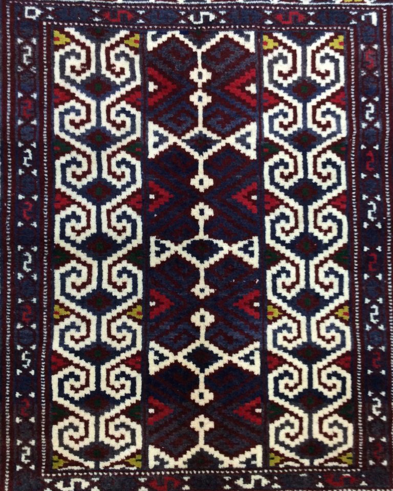 Baloochi 124 cm X 95 cm. tribal small wool rug - Image 2